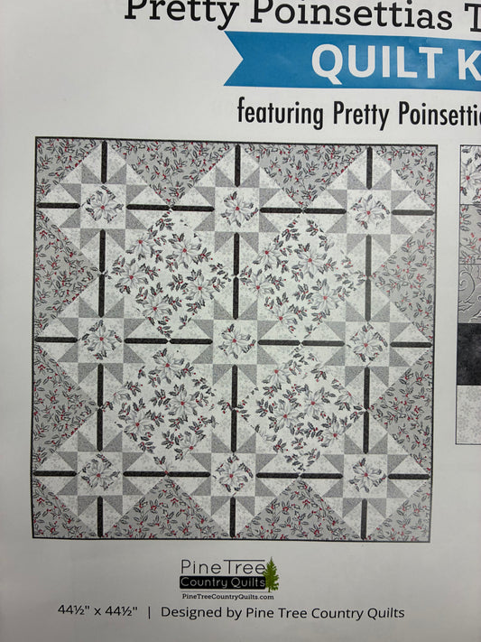 Pretty Poinsettias Quilt Kit